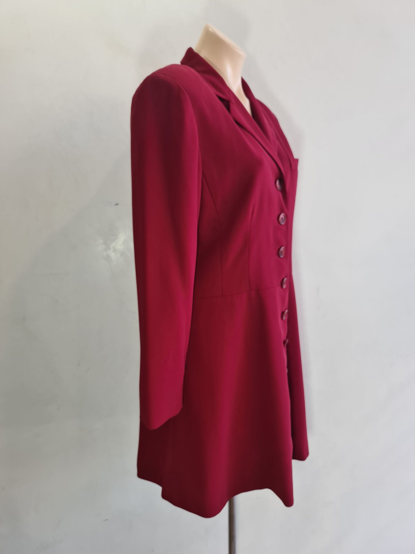 Vintage Malcolm Red Long Jacket- size 12