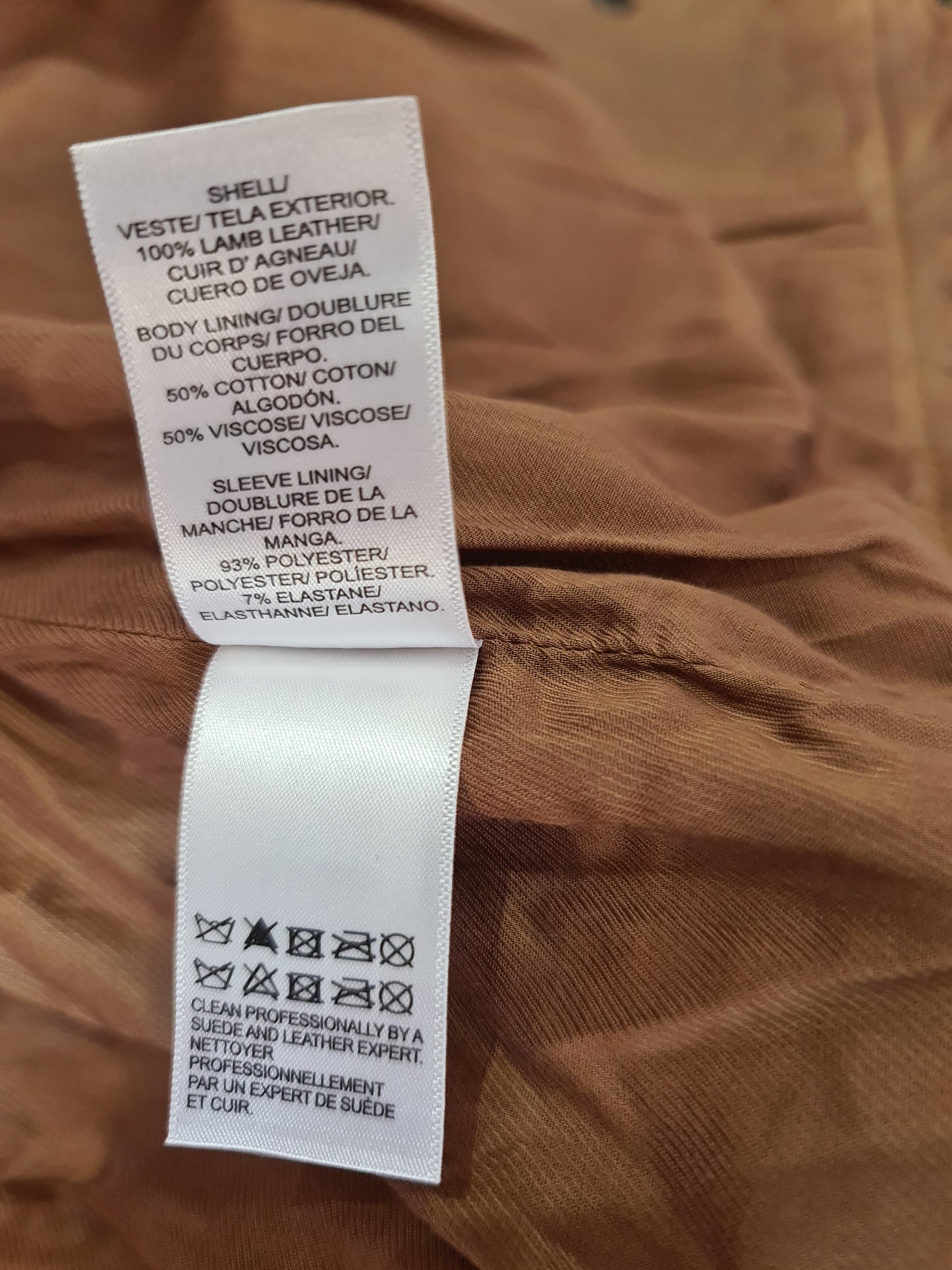 Lucky Brand Brown Leather Jacket - size S