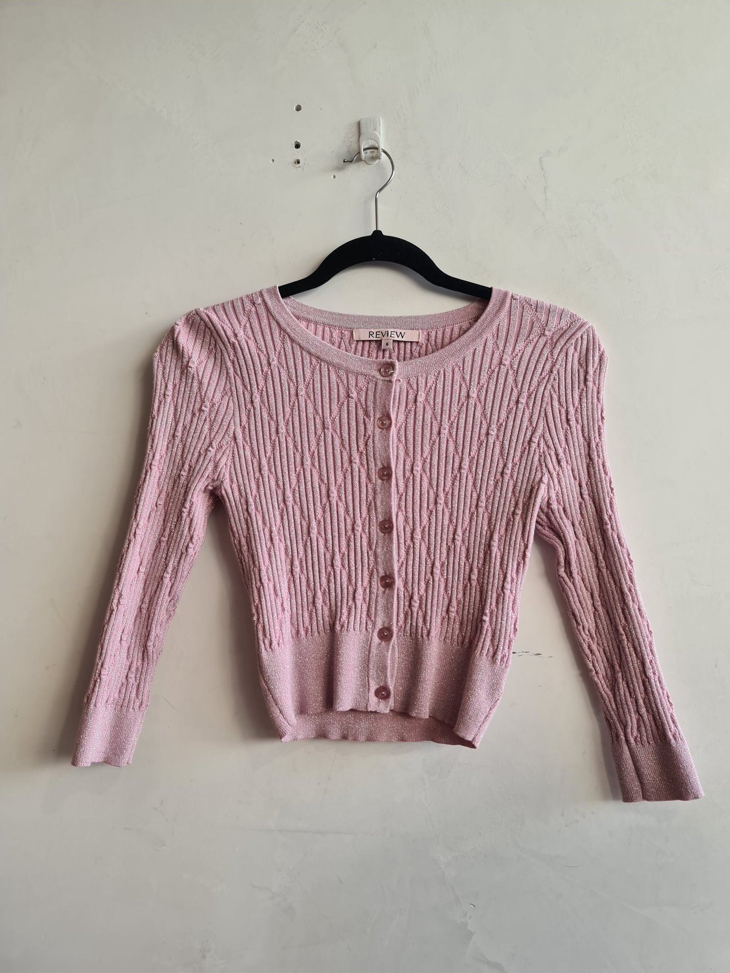 Review Pink Cardigan - size 6