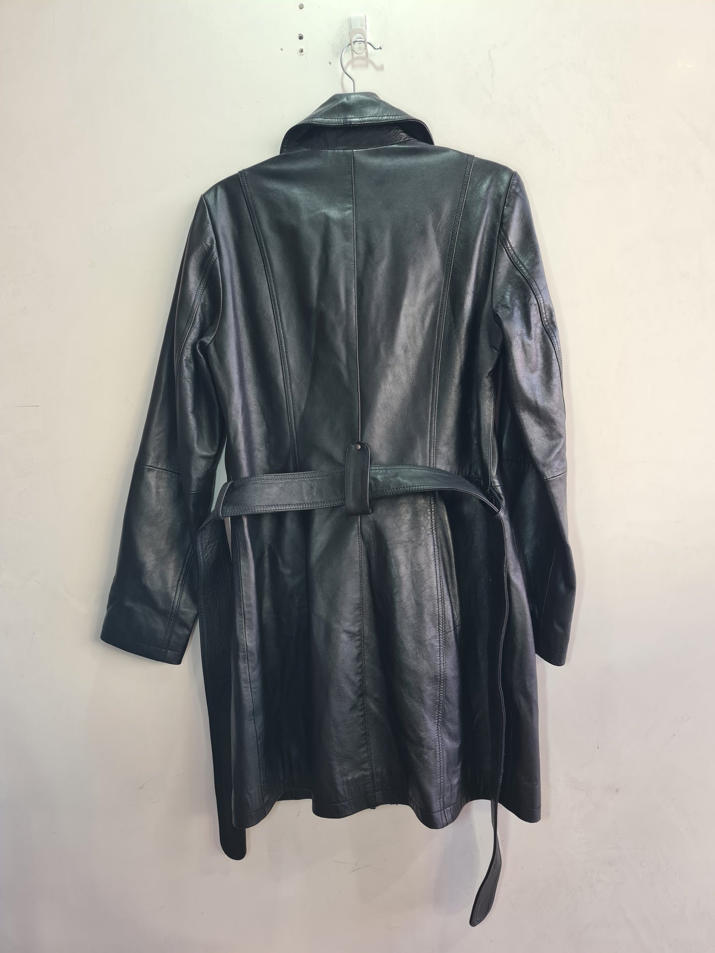 Oakwood Black Long Leather Jacket - size S