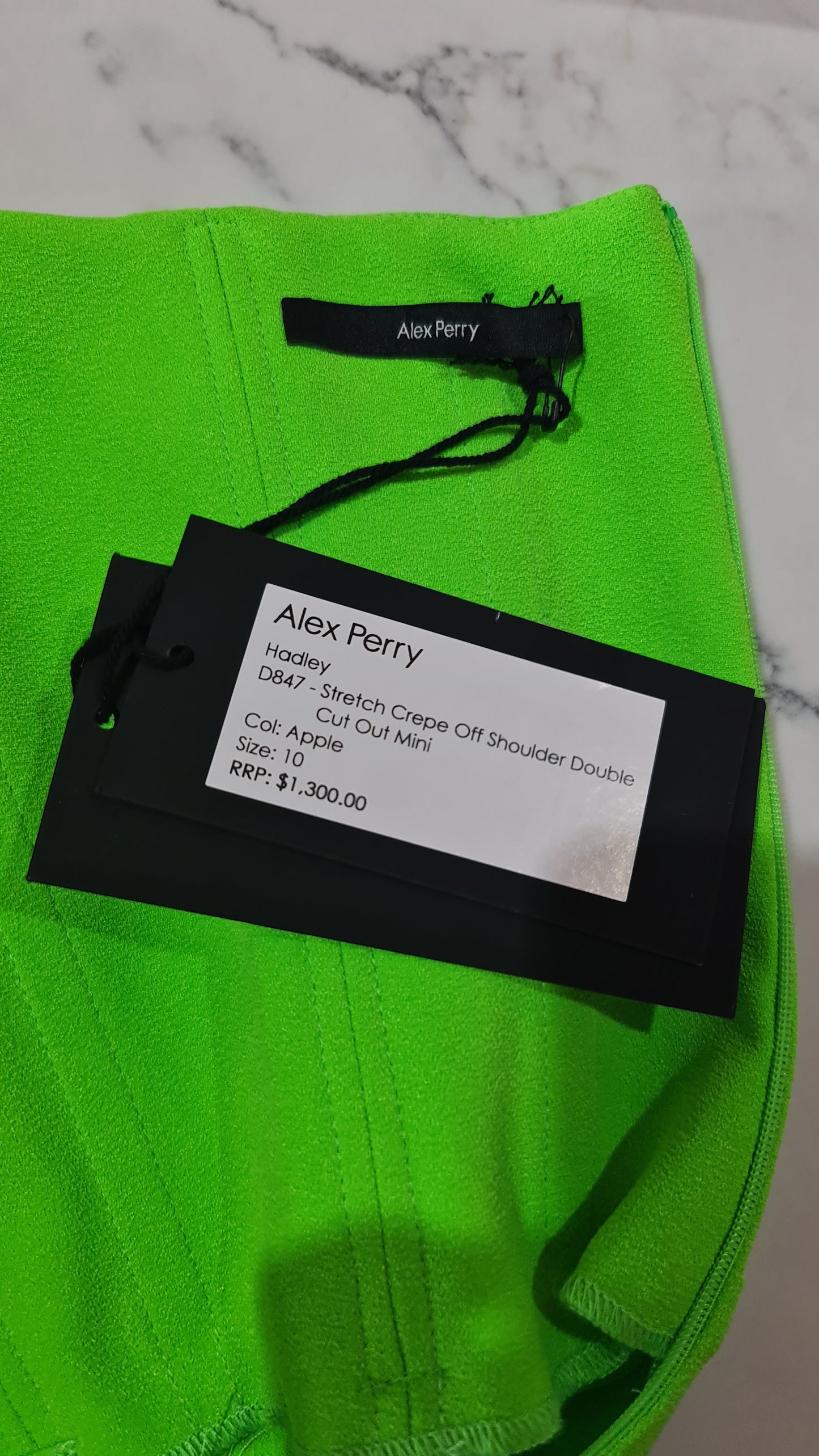 Alex Perry Apple Green Cut-out dress - size 10