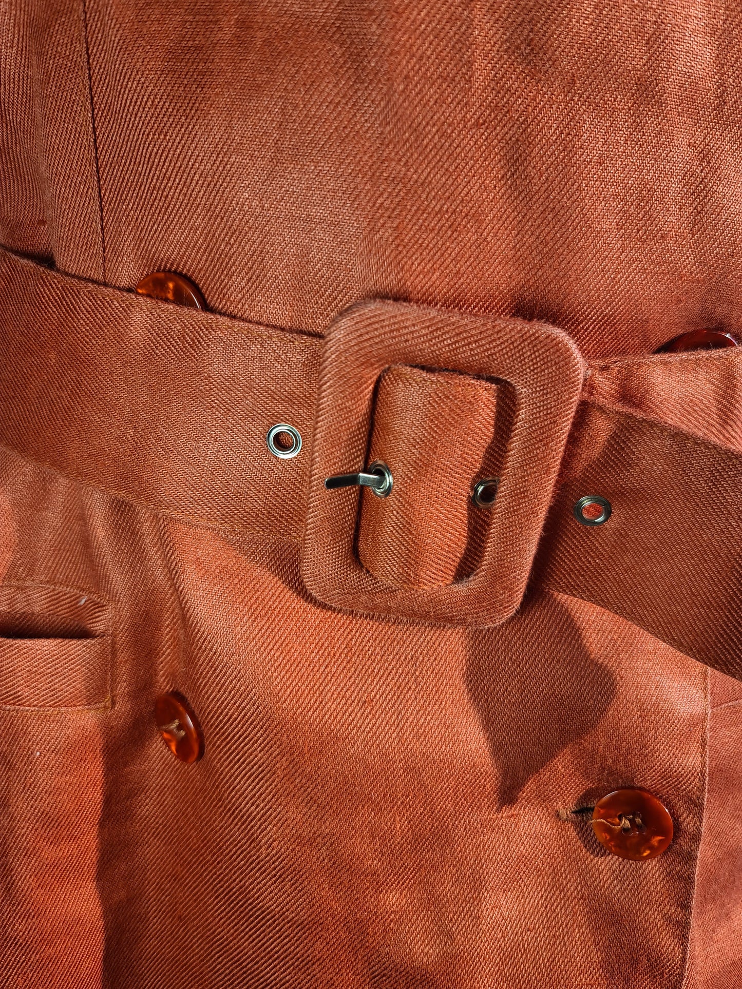 Vintage Maggy Terracotta Jacket with Belt - size M