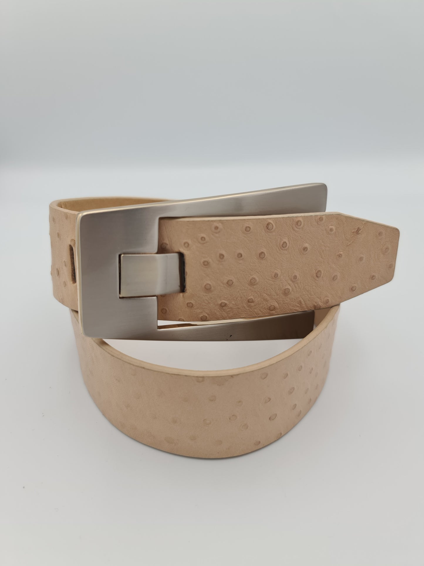 David Lawrence beige chunky belt
