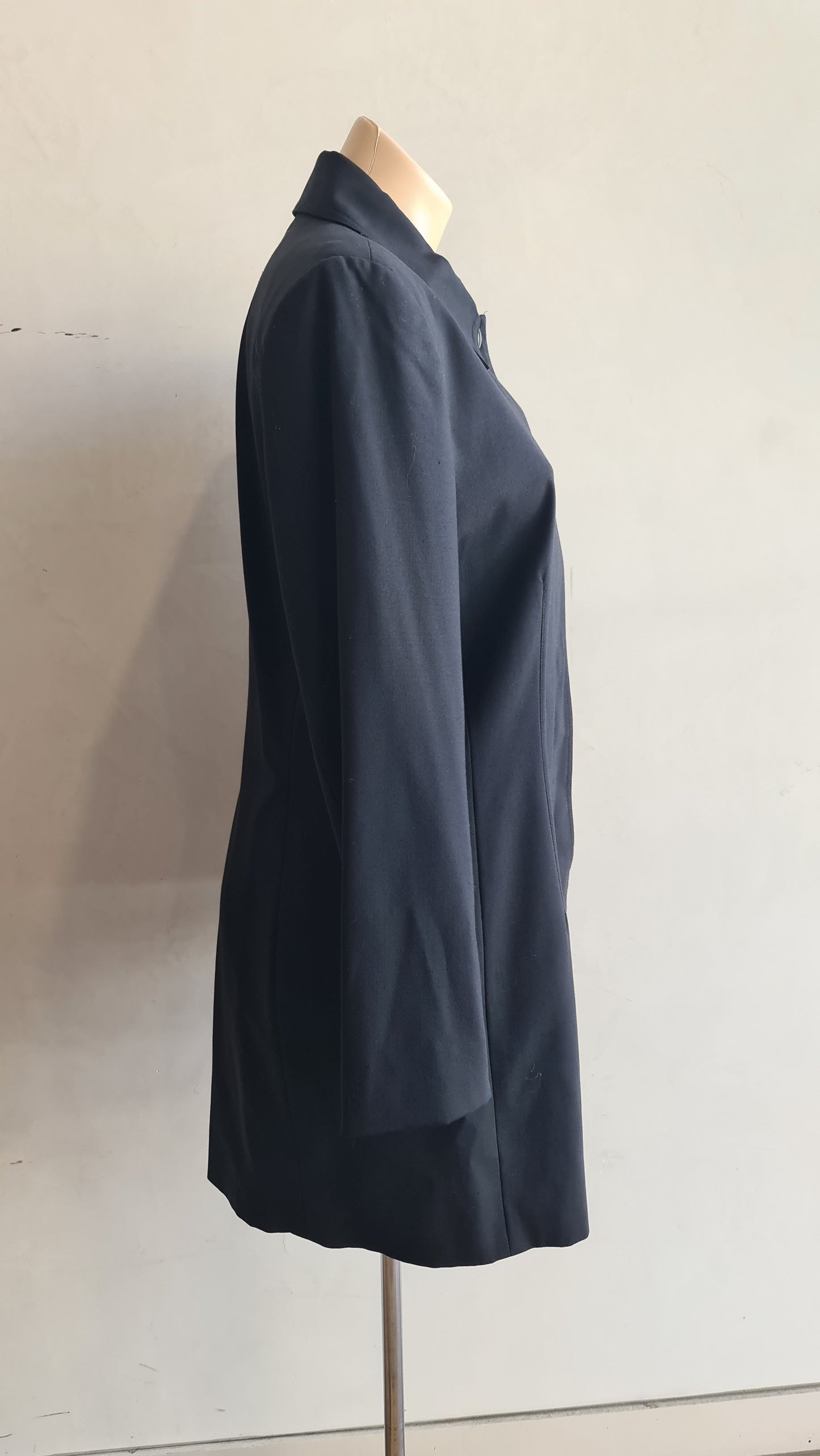 Sussan Black Wool Long Line Jacket -size 12