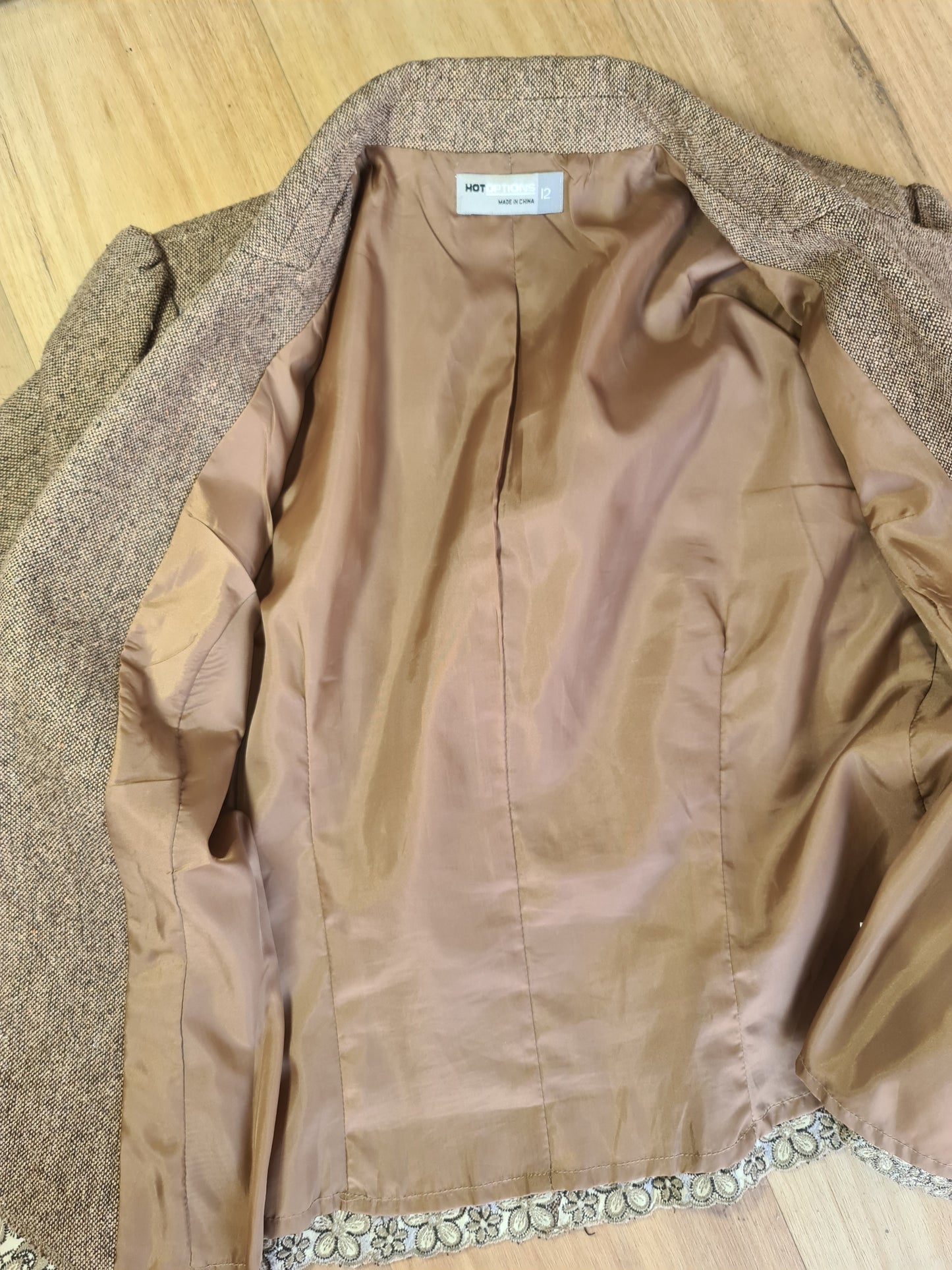 Vintage Hot Options Brown Jacket - size 12