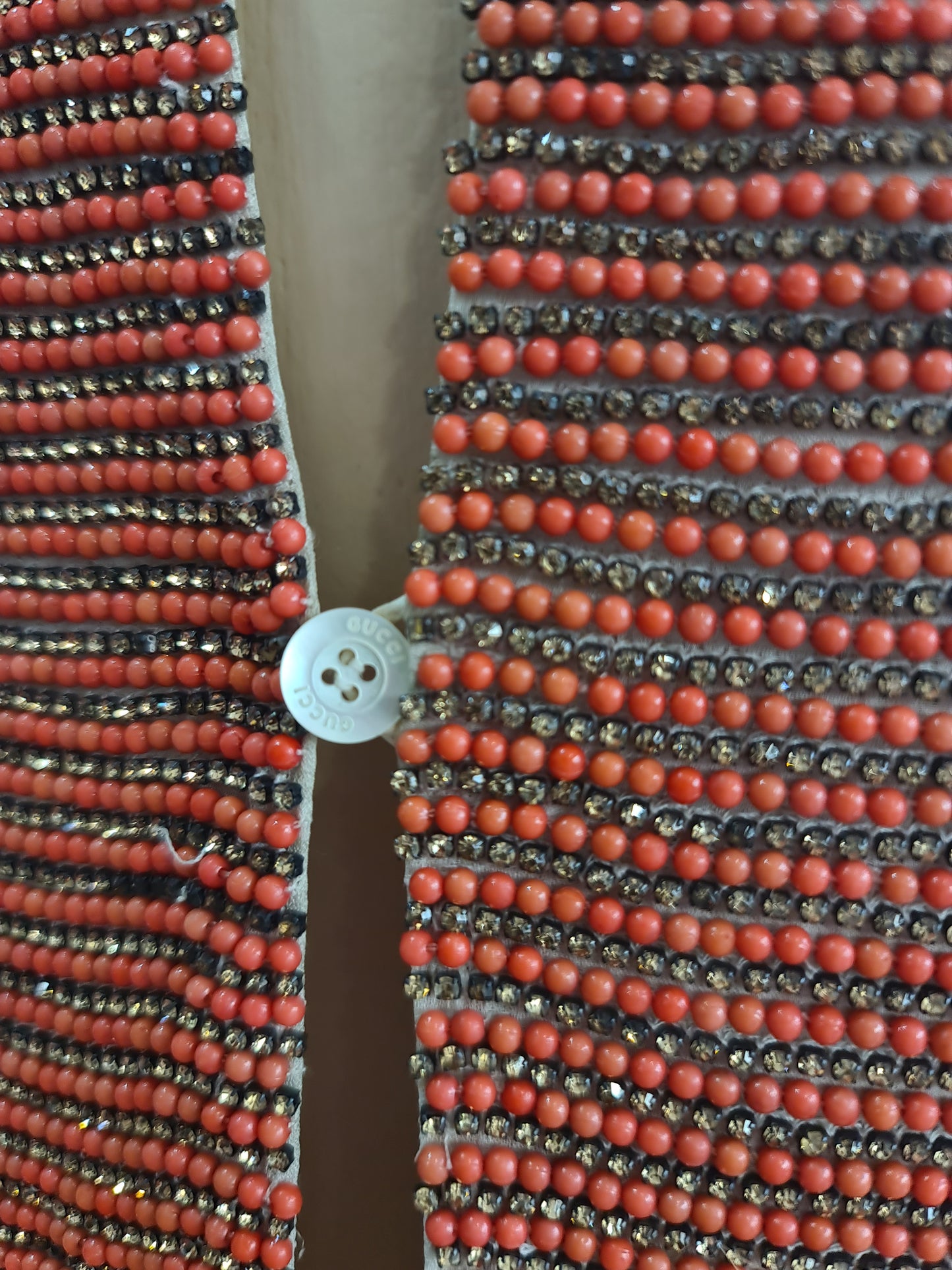 Gucci Beaded orange mini Halter dress - size 40