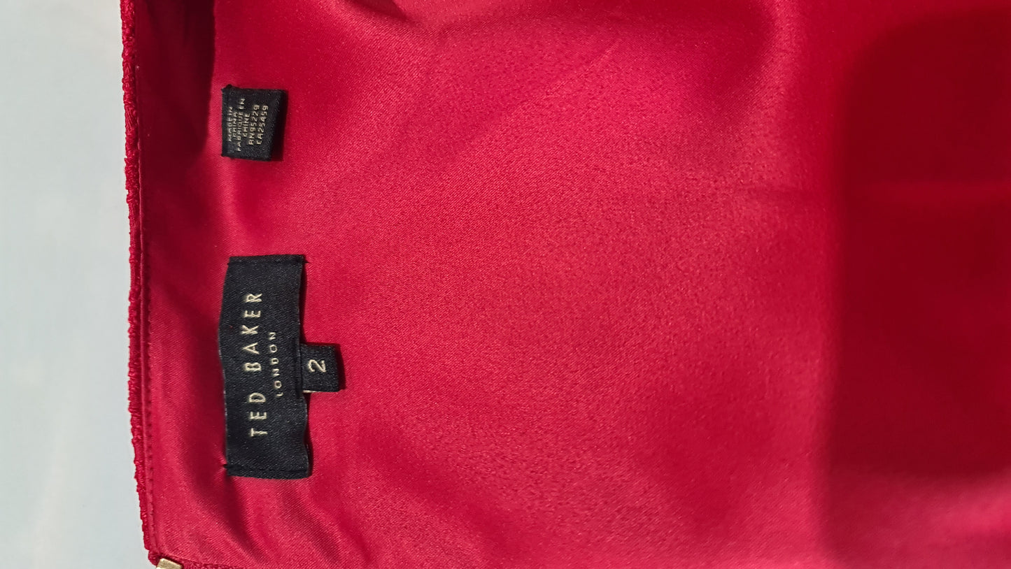 Ted Baker Red Dress - size 2
