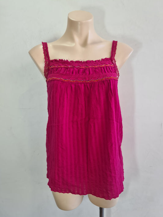 Just Jeans Pink Singlet Top - size S