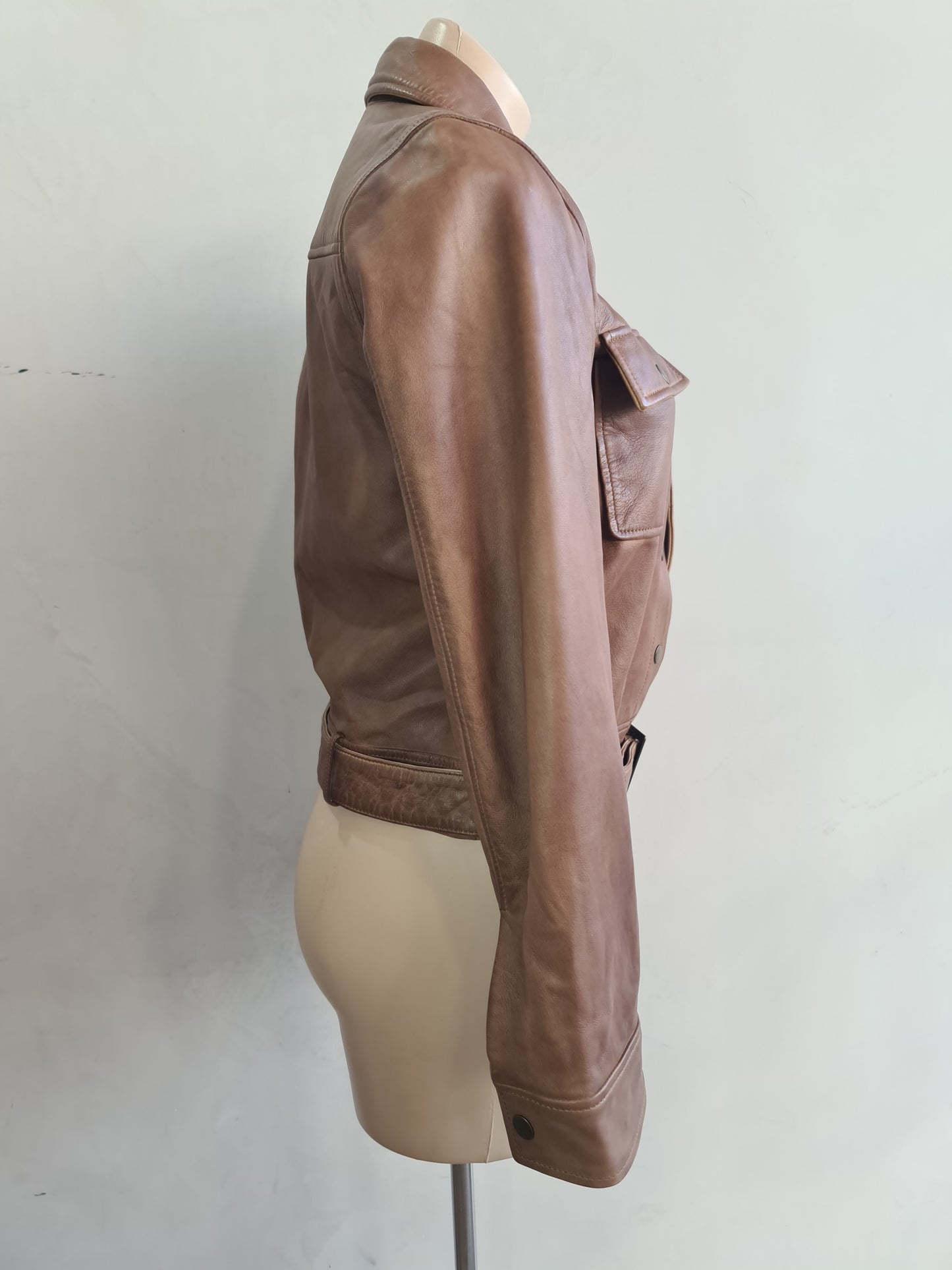 Lucky Brand Brown Leather Jacket - size S