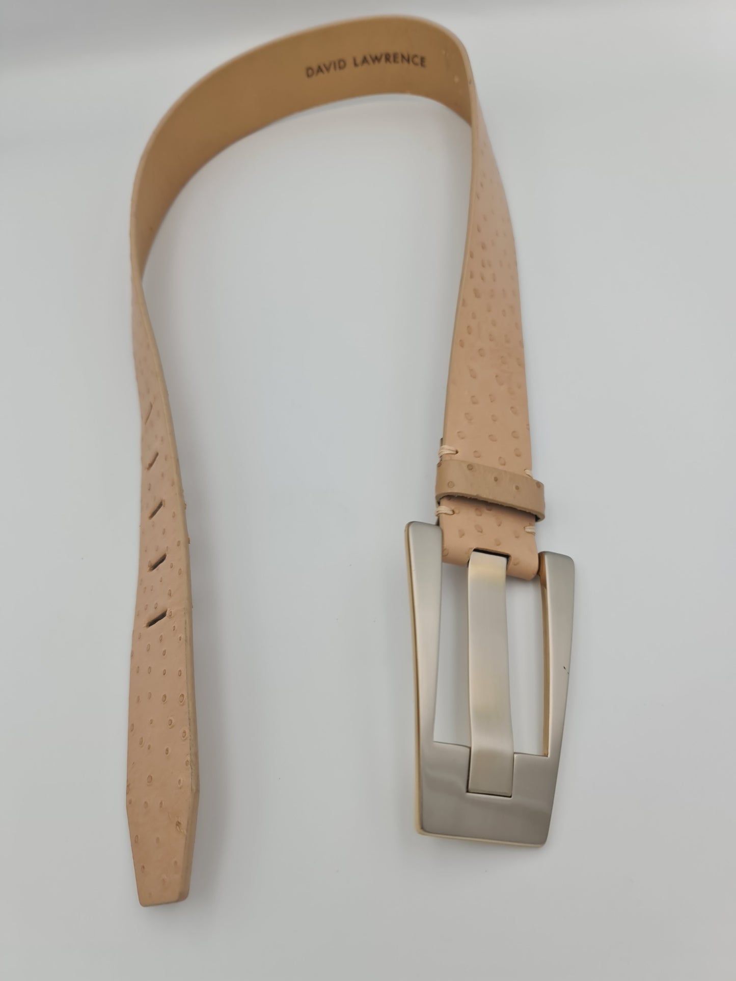 David Lawrence beige chunky belt