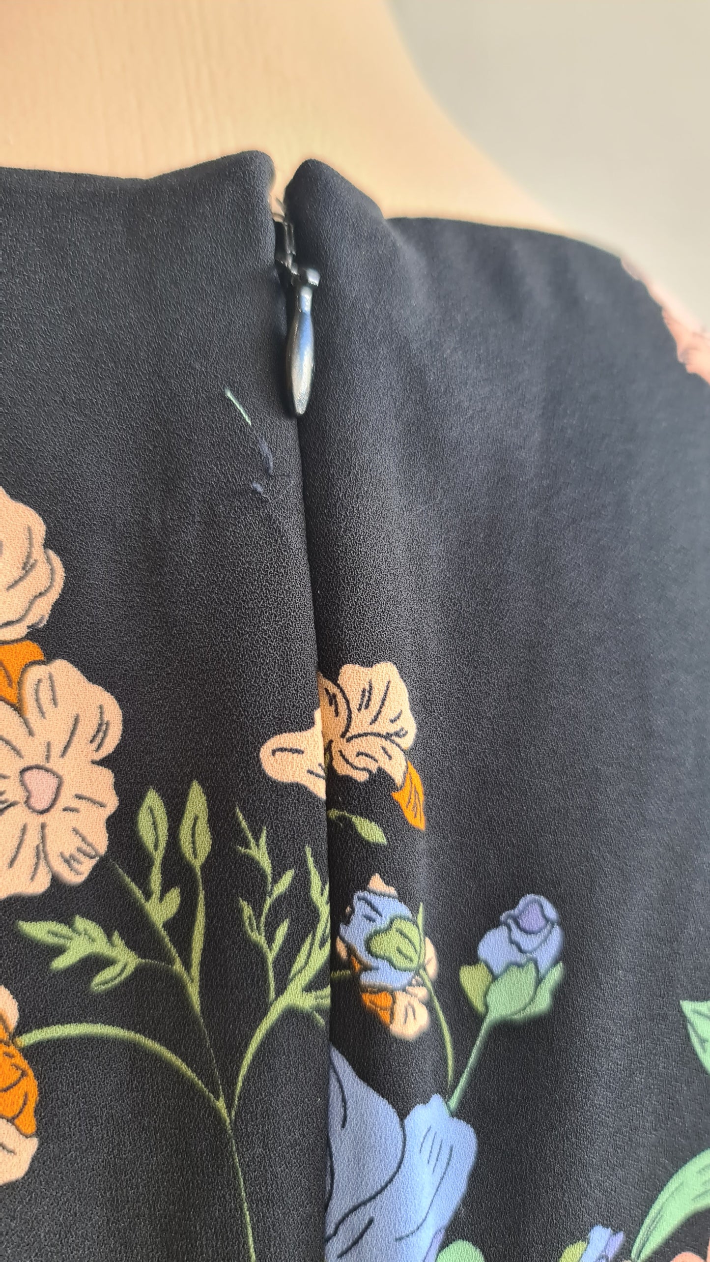 Portmans Black Floral Dress - size 10