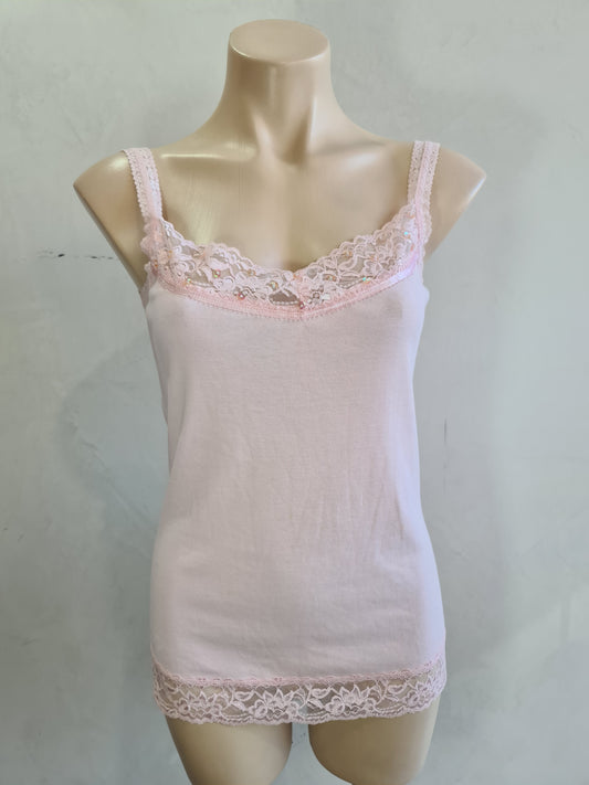 Vintage Giordiano Pink Singlet - size S