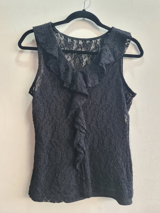 Vintage Katies Black Lace Tank - size 12